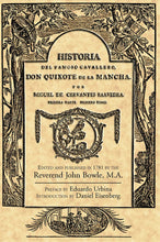Load image into Gallery viewer, &quot;Don Quixote de La Mancha,&quot; by Cervantes, edited by John Bowle.
